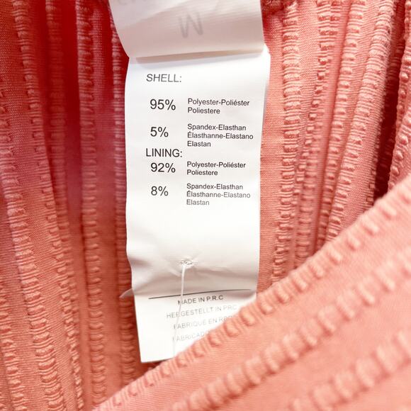 Cupshe Women's Ginger Ribbed & Ruched One Piece Swimsuit Pink Size Medium - Picture 5 of 5